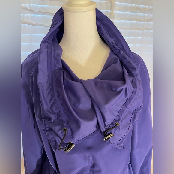 ETCETERA Jacket Coat Like NEW! Size 10 Stylish Versatile Collar, Belted, Violet - Picture 8 of 12